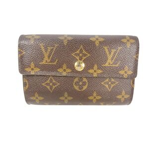 Louis Vuitton Alexandria Monogram Canvas Trifold Wallet Brown and Gold